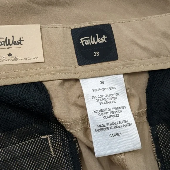 NWT FarWest Men's Casual Shorts Size 38 - Picture 6 of 7